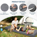 7.6CM Thick Memory Foam Camping Mattress Detachable Outer
