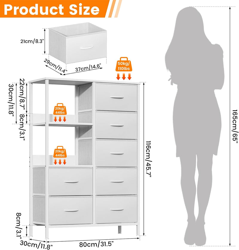 7-Drawer Fabric Chest of Drawers for Bedroom 4