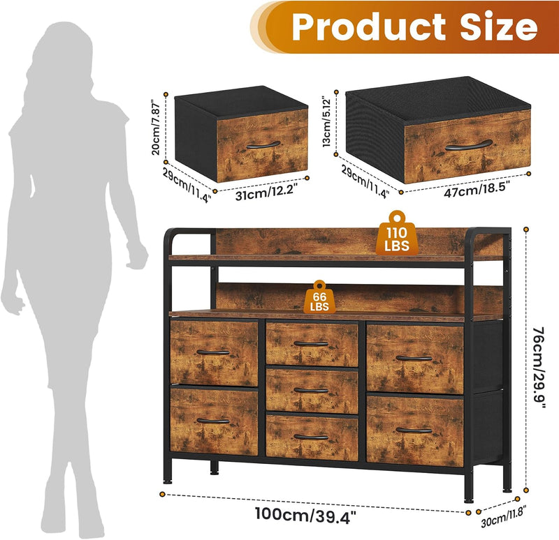 7-Drawer Fabric Chest of Drawers for Bedroom 4