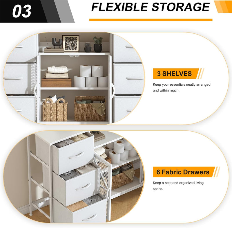 7-Drawer Fabric Chest of Drawers for Bedroom 4