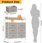 7-Drawer Fabric Chest of Drawers for Bedroom 4
