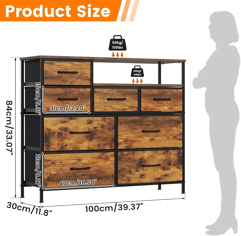 7-Drawer Fabric Chest of Drawers for Bedroom 4