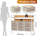 7-Drawer Fabric Chest of Drawers for Bedroom 4