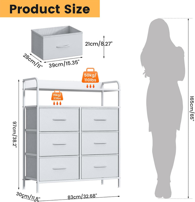 7-Drawer Fabric Chest of Drawers for Bedroom 4