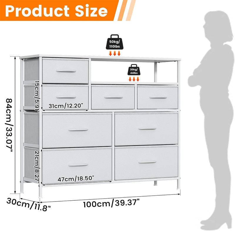 7-Drawer Fabric Chest of Drawers for Bedroom 4