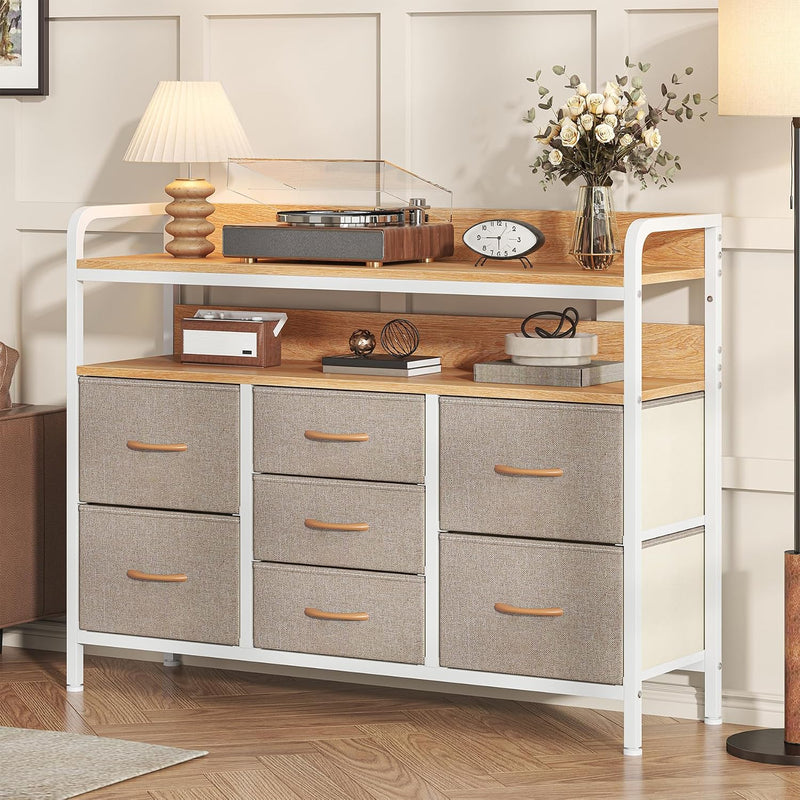7-Drawer Fabric Chest of Drawers for Bedroom 4