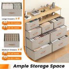 7-Drawer Fabric Chest of Drawers for Bedroom 4