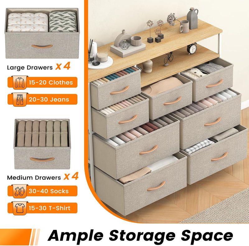 7-Drawer Fabric Chest of Drawers for Bedroom 4