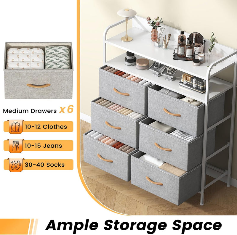 7-Drawer Fabric Chest of Drawers for Bedroom 4