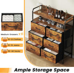 7-Drawer Fabric Chest of Drawers for Bedroom 4