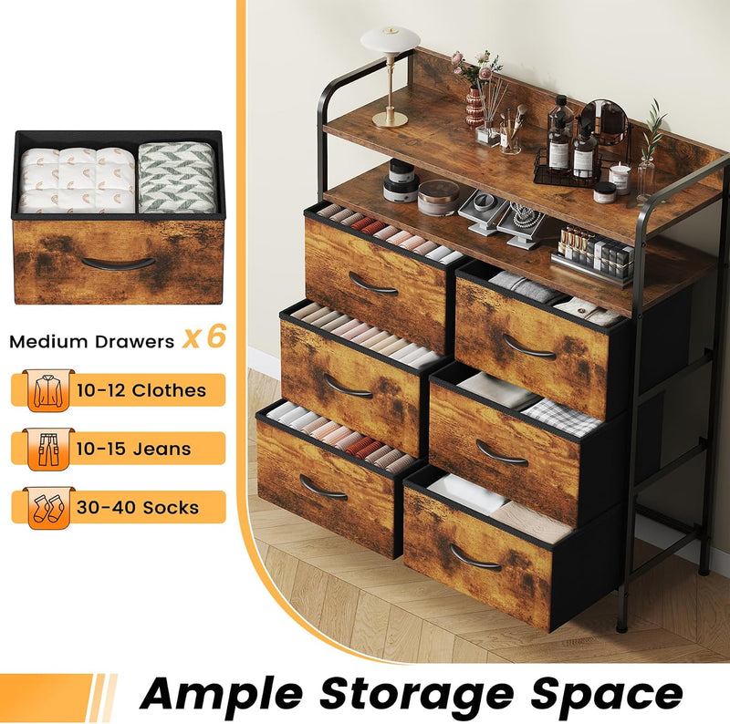 7-Drawer Fabric Chest of Drawers for Bedroom 4
