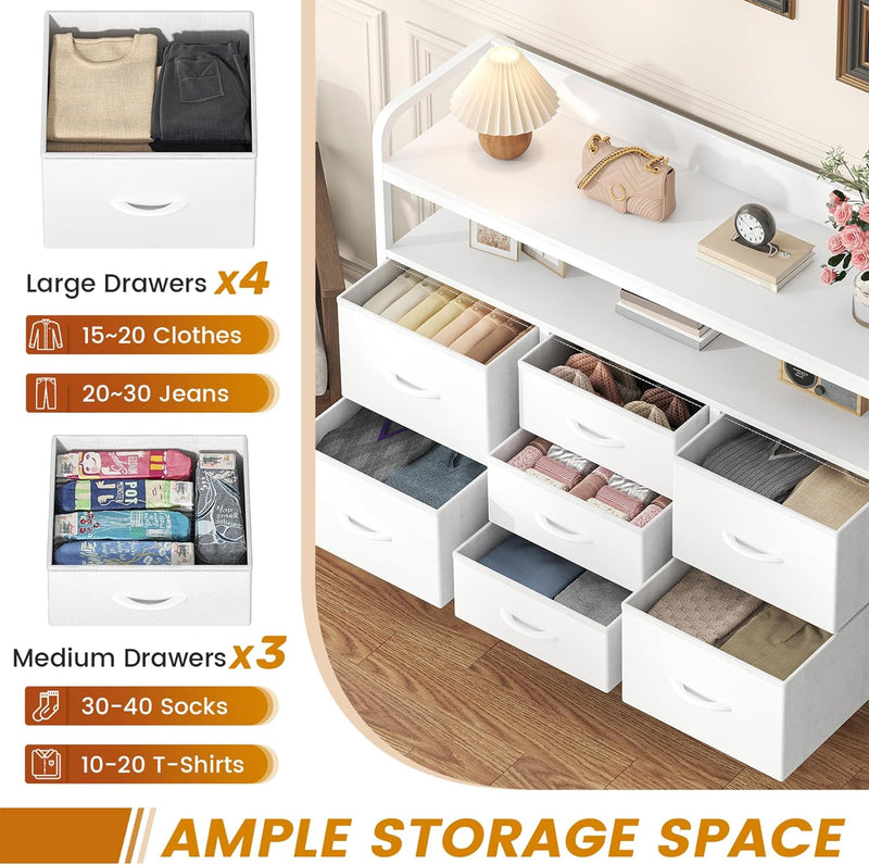 7-Drawer Fabric Chest of Drawers for Bedroom 4