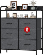 7-Drawer Fabric Chest of Drawers for Bedroom 4