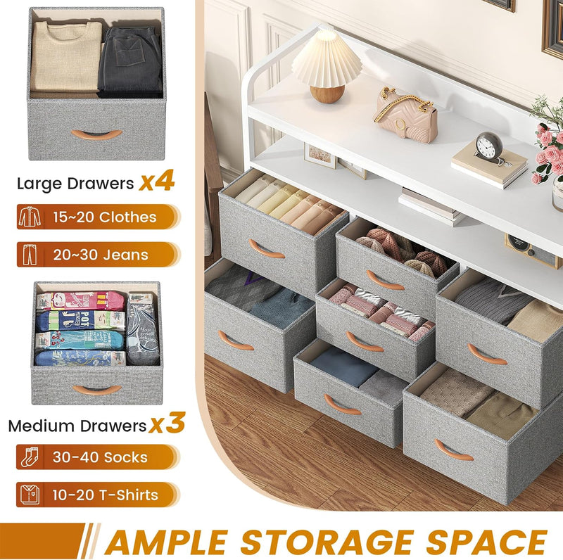 7-Drawer Fabric Chest of Drawers for Bedroom 4