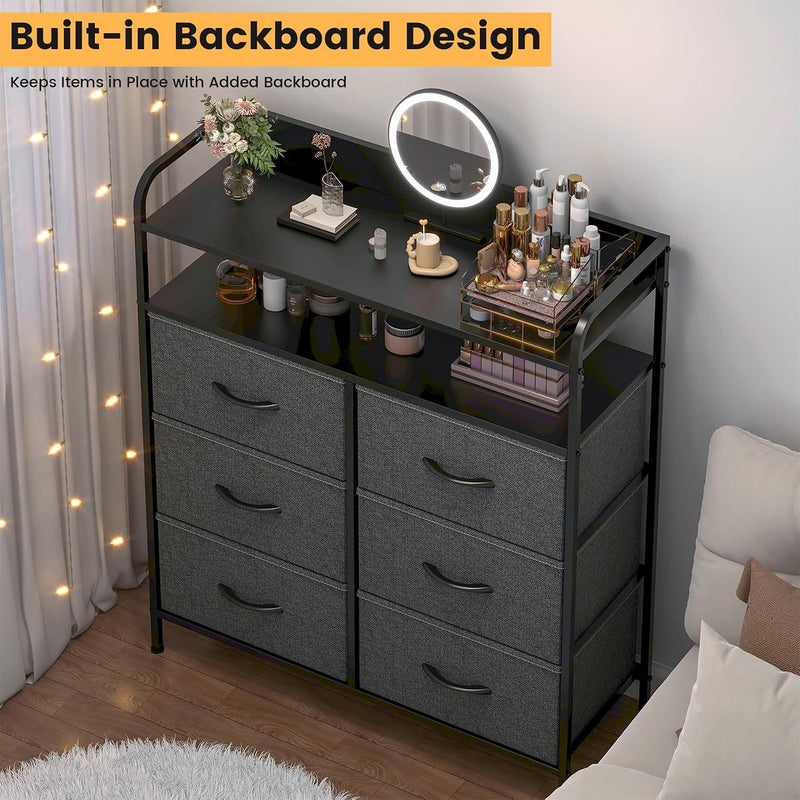 7-Drawer Fabric Chest of Drawers for Bedroom 4