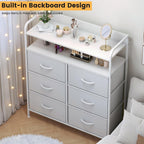 7-Drawer Fabric Chest of Drawers for Bedroom 4