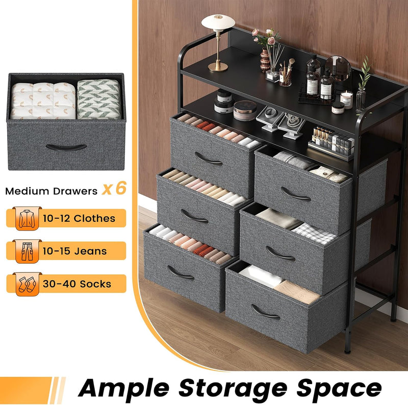 7-Drawer Fabric Chest of Drawers for Bedroom 4