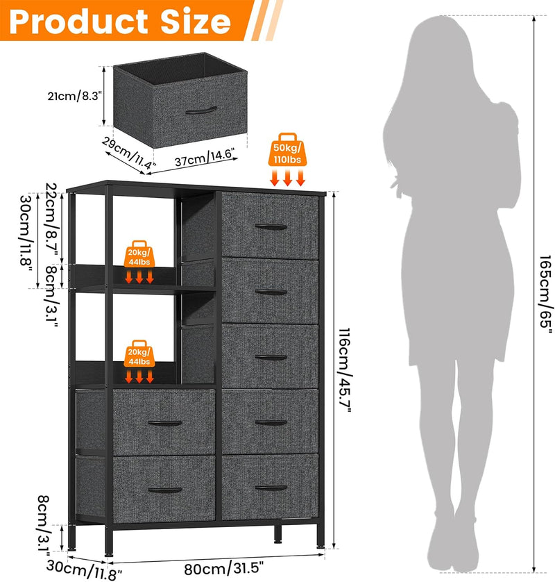7-Drawer Fabric Chest of Drawers for Bedroom 4