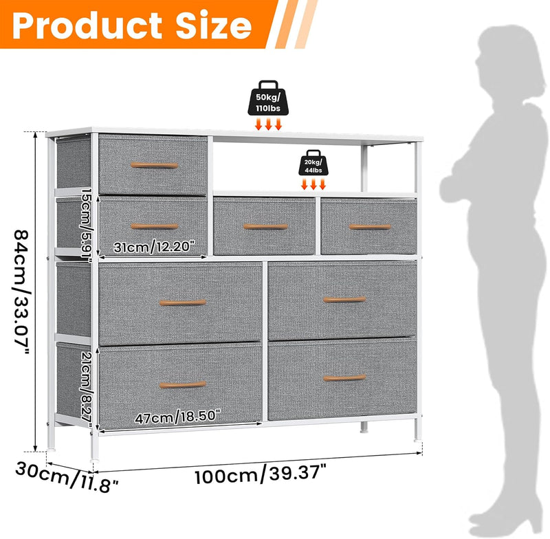 7-Drawer Fabric Chest of Drawers for Bedroom 4