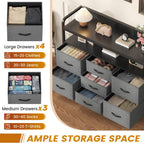 7-Drawer Fabric Chest of Drawers for Bedroom 4
