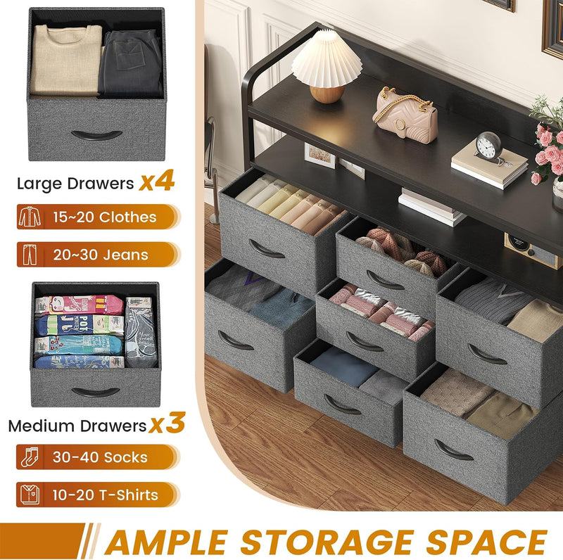 7-Drawer Fabric Chest of Drawers for Bedroom 4