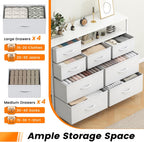 7-Drawer Fabric Chest of Drawers for Bedroom 4