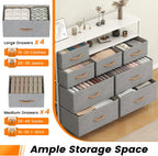 7-Drawer Fabric Chest of Drawers for Bedroom 4