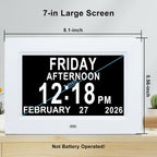 7 Inch Digital Day of the Week Clock