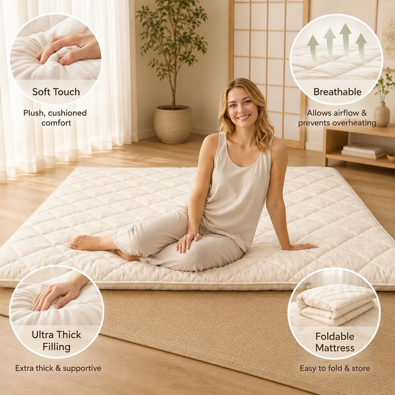 7 Layer Memory Foam Japanese Futon Mattress