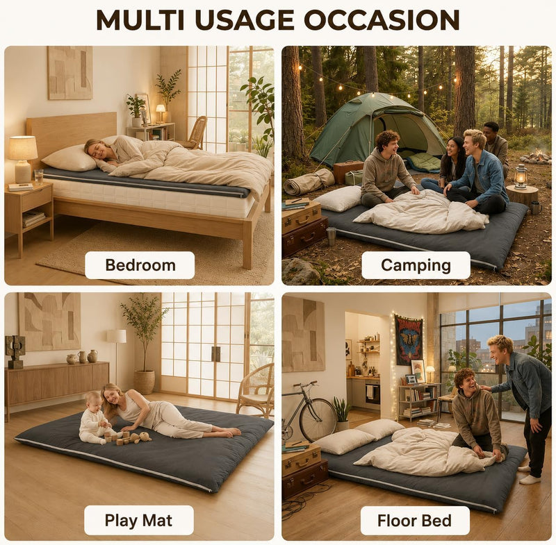 7 Layer Memory Foam Japanese Futon Mattress