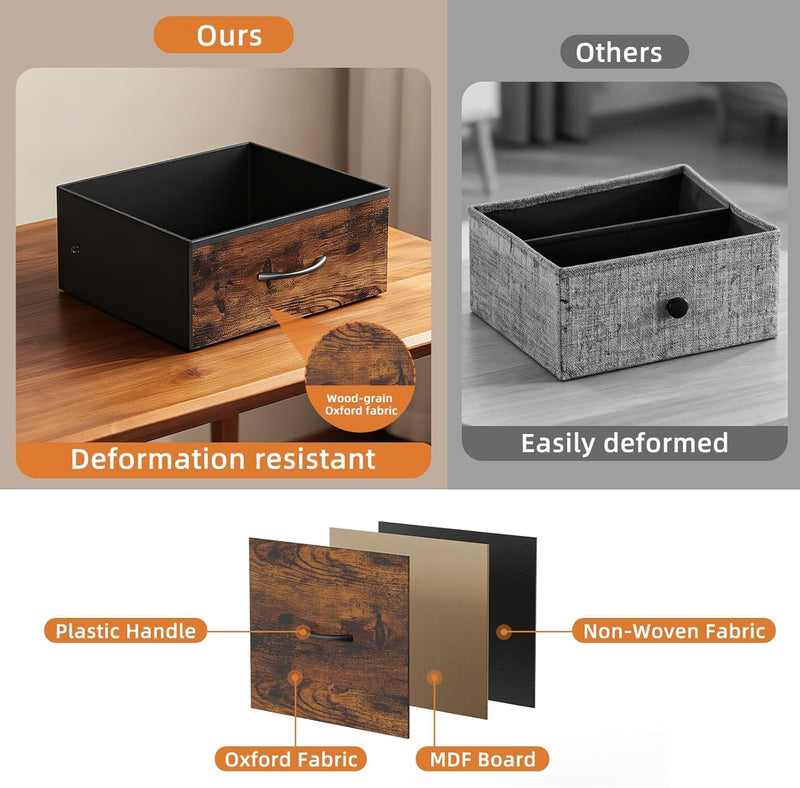 7-Tier Cd Storage Rack with 2 Drawers Record