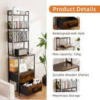 7-Tier Cd Storage Rack with 2 Drawers Record
