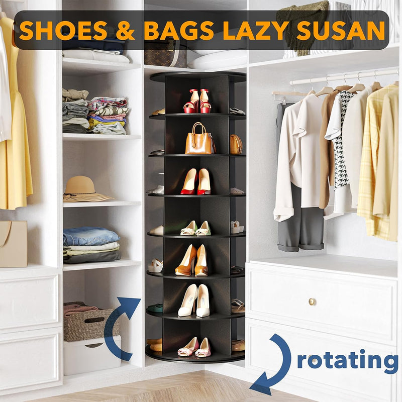7 Tier Rotating Shoe Rack Tower Display Lazy