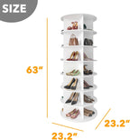 7 Tier Rotating Shoe Rack Tower Spinning Display