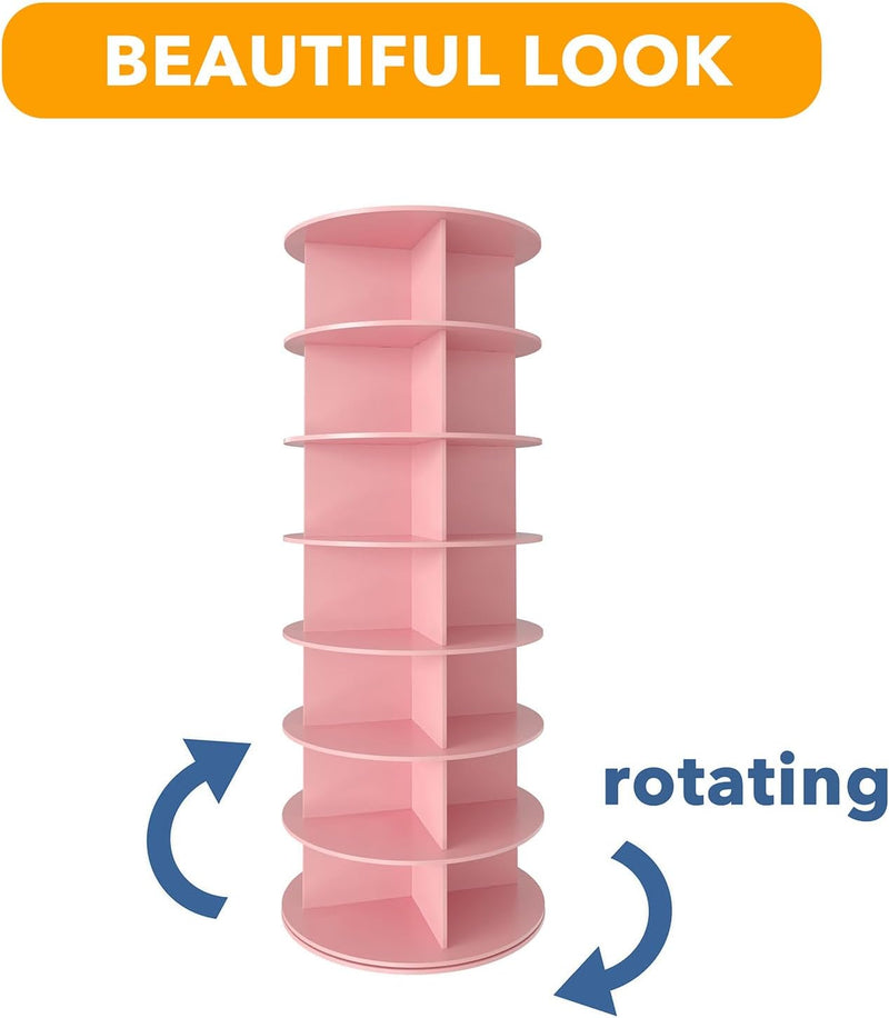 7 Tier Rotating Shoe Rack Tower Display Lazy