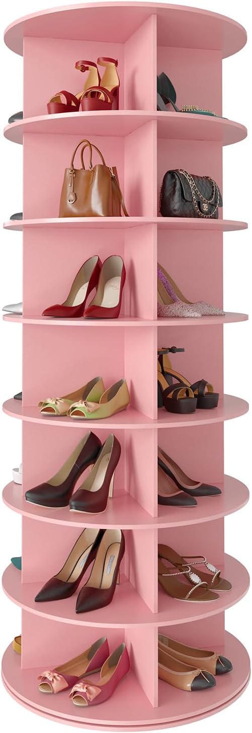 7 Tier Rotating Shoe Rack Tower Display Lazy