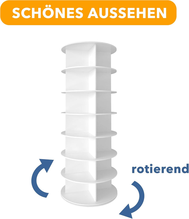 7 Tier Rotating Shoe Rack Tower Display Lazy