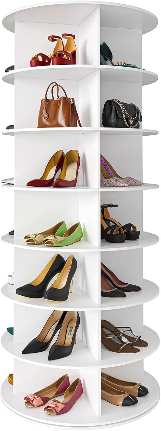 7 Tier Rotating Shoe Rack Tower Display Lazy