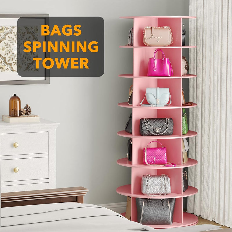 7 Tier Rotating Shoe Rack Tower Display Lazy