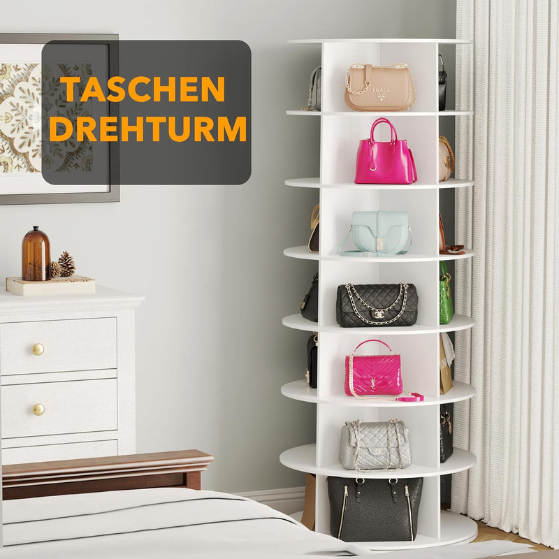 7 Tier Rotating Shoe Rack Tower Display Lazy