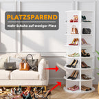 7 Tier Rotating Shoe Rack Tower Display Lazy