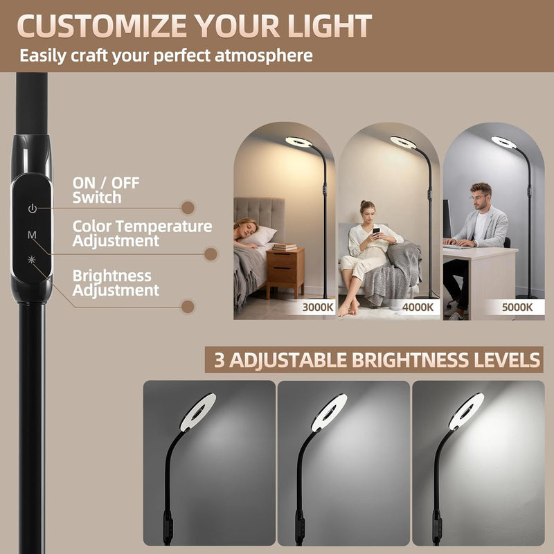 Floor Lamp LED Standing Reading Light for Living