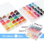 700 Yard Bobbins Sewing Thread Set 36 Colors