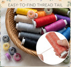 700 Yard Bobbins Sewing Thread Set 36 Colors