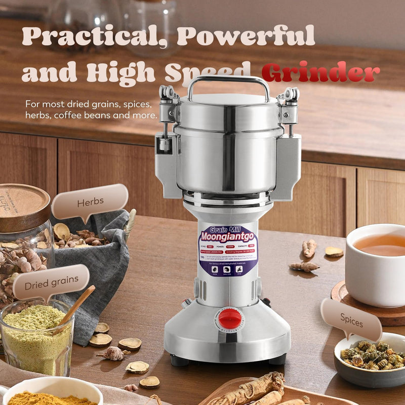 700g Electric Grain Grinder Stainless Steel 220V 2500W
