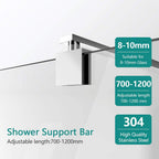 700MM to 1200MM Telescopic Bar Support Stainless Steel