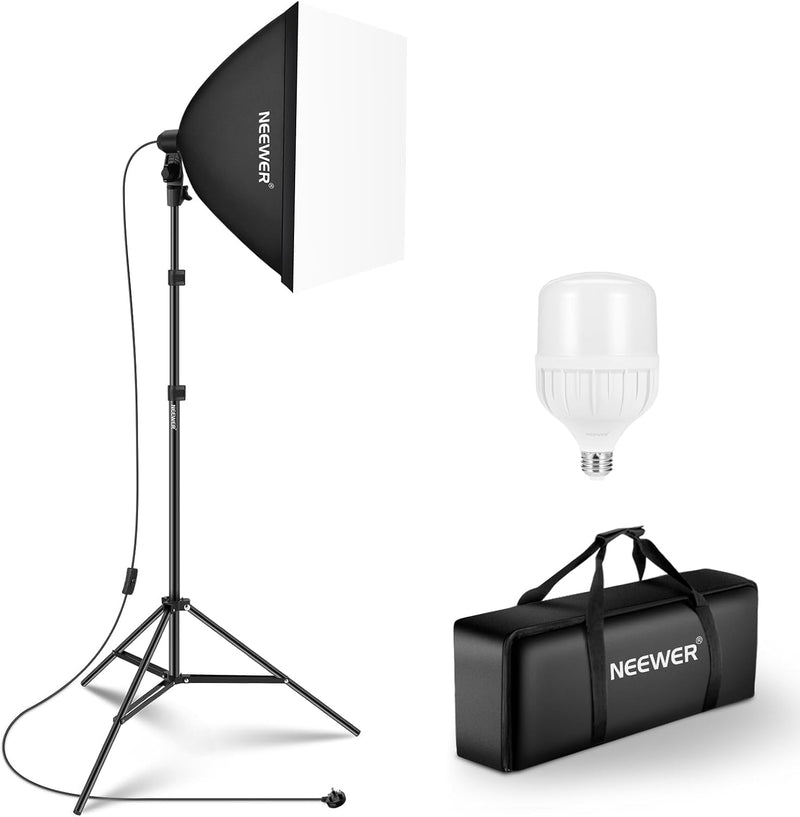 700W Equivalent Softbox Lighting Kit Photo Studio Equipment (2 Pack)
