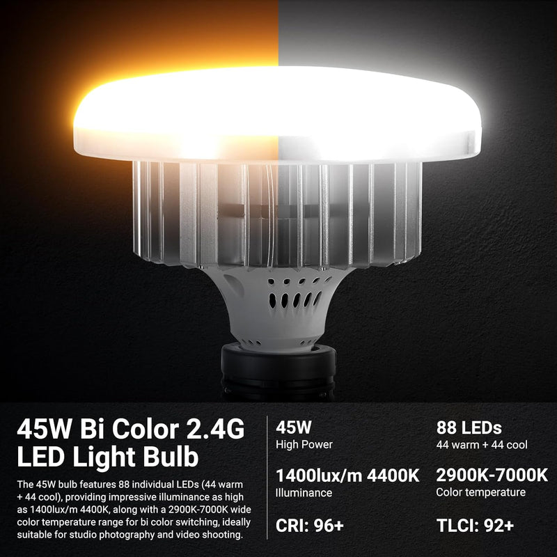 700W Equivalent Softbox Lighting Kit Photo Studio Equipment (2 Pack)