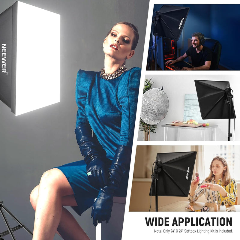 700W Equivalent Softbox Lighting Kit Photo Studio Equipment (2 Pack)