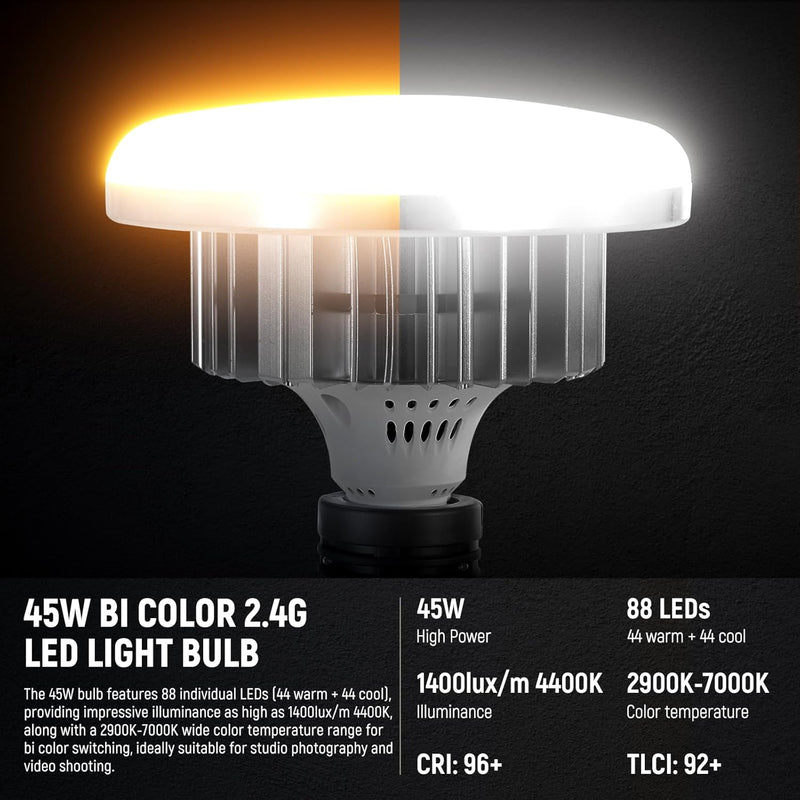 700W Equivalent Softbox Lighting Kit Photo Studio Equipment (2 Pack)